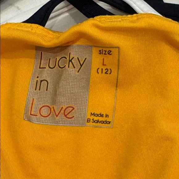 Lucky in Love Vibrant Yellow Tank Top L - Picture 5 of 10